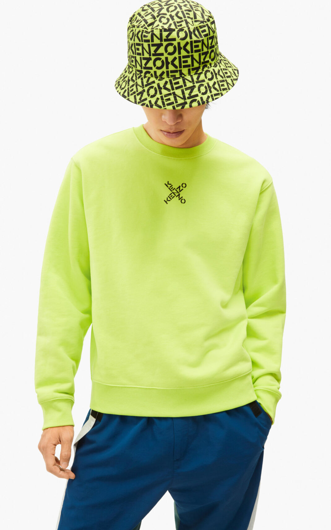 Sweatshirt Kenzo Sport Little X Masculino - Luz Verdes | 128TUYEBP